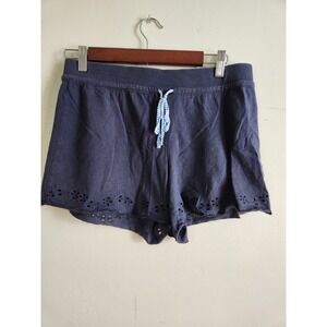 Nautica‎ Womens S Blue Sleep Shorts Pull On Elastic Waist Drawstring